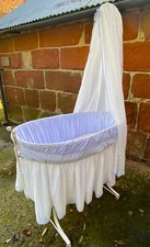 Antique Rocking Crib Cradle with Canopy