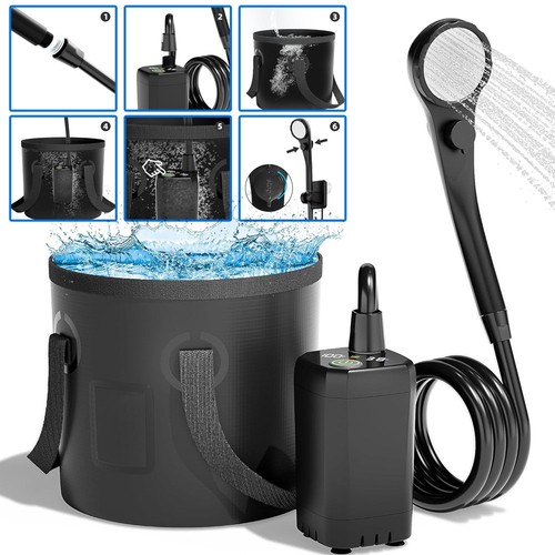 Portable camping shower usb - camping,
