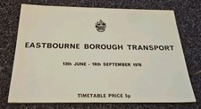 Eastbourne Borough Transport. Bus Timetable. 1976. JM.