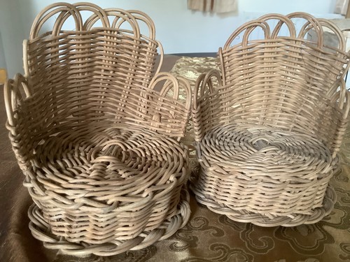 Vintage pair wicker - pair, of