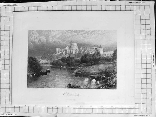 Old antique print c1900 view - old,