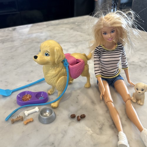 Mattel barbie doll - doll, dog
