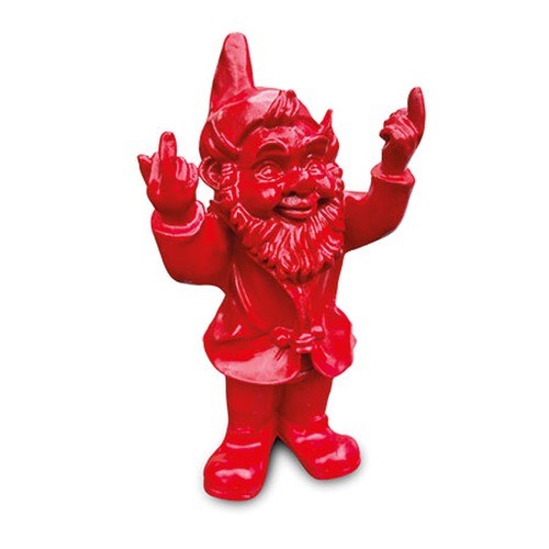 Red naughty gnome - red, garden