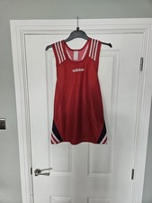 adidas 80s Vintage Sports Vest Mesh Unisex Size 36 Small
