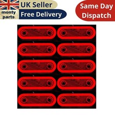Pack of 10 Red Oval LED