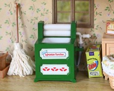 Sylvanian Washing Machine Mangle. Green Dolls House vintage Calico Critters