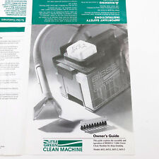 Owners Guide Bissell Little Green Little Green Clean Machine Model 1653- 1653/3
