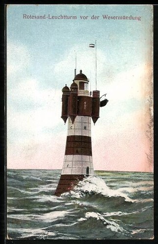 Postcard rotesand - of,