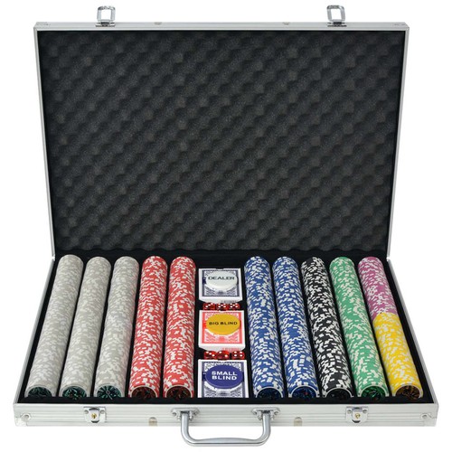 Poker set with 500 1000 - set, 500/1000