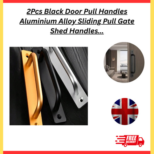 2pcs black door pull - 2pcs, handles
