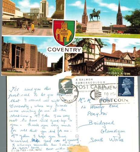 Vintage postcard coventry - postcard,