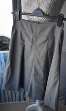 New Karen Millen Grey Wool Mix Wide Leg Culottes Size UK8