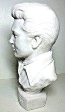 Elvis White Bust Signed by Sculptor Jon Douglas 1978. Rare Item Heavy Excel Cond