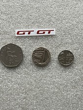 mini red gt  nickel sticker x2   for use on honda civic  type r fn2 fk2 fk8