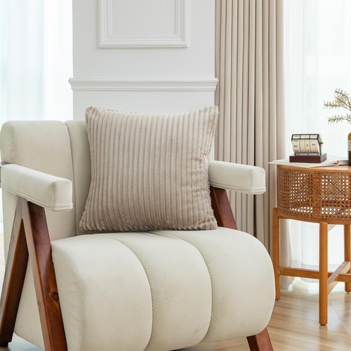 Ribbed cushion cover with - ribbed,