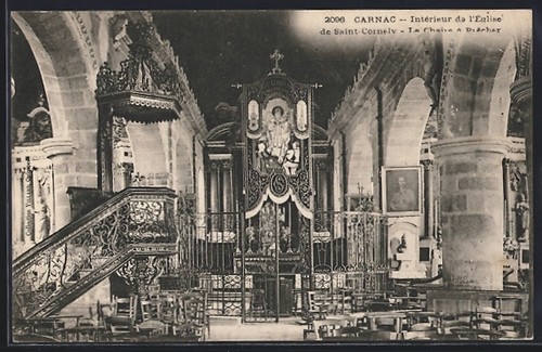 Old postcard carnac - carnac,, interior