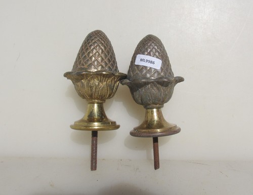 Vintage brass curtain pole - curtain,