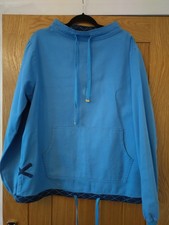 Deal Clothing Canvas Smock Top Long Sleeve Mens M Blue Fisherman Top - VGUC