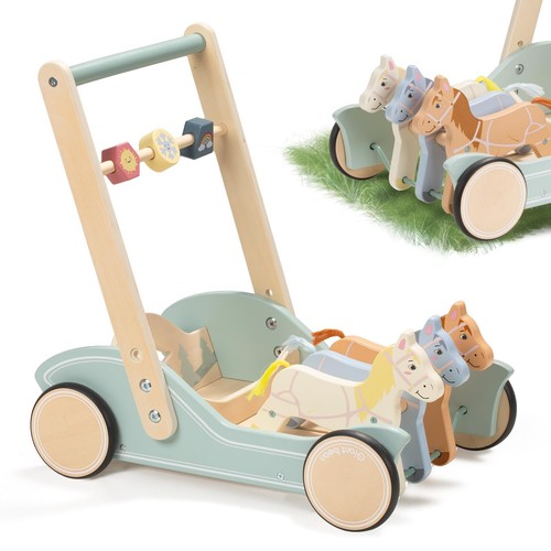 Wooden baby push walker for - push,