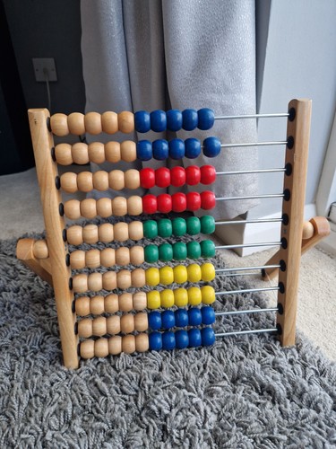 Wooden coloured beads - coloured, toy