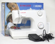 Singer 8280 Sewing Machine Boxed White Craft Electrical Tested Working VG+