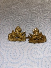 RHODESIA BRITISH COLONIAL AFRICA BSAP AFRICAN LION GILT PAIR COLLAR BADGES