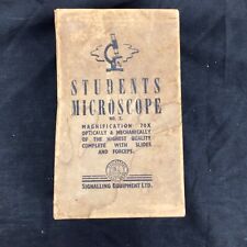Vintage Small Students Microscope No.2 70X Made By SEL With Original Box
