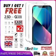 Screen Protector for iPhone 16 15 13 12 11 XR XS Mini 17 Pro Max Tempered Glass