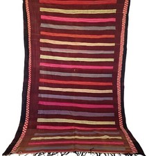 Heritage Woven in Wool Vintage Moroccan Berber Rug Authentic 40+ Year-Old Carpet