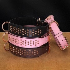 Adjustable Leather Dog Collar