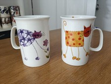Rayware 2 x Patchwork Cat Mugs