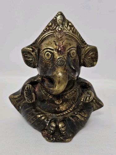 Vintage bronze brass ganesh - vintage,