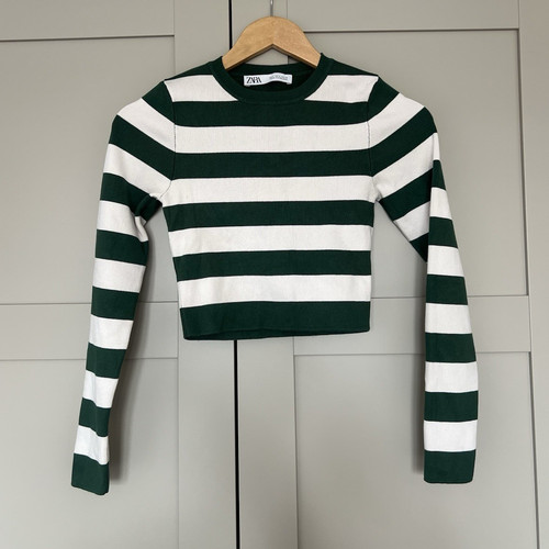 Zara green white striped - zara,