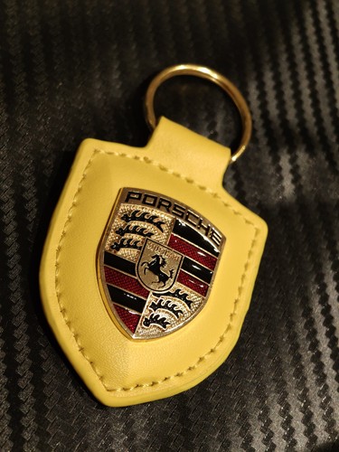 Porsche pendant keyring yellow - porsche,