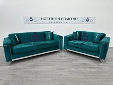 Alanya Sofa in New Teal Plush