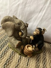 TUSKERS 'Love Is The Sweetest Thing' Elephant & Chimp Figurine Country Artists