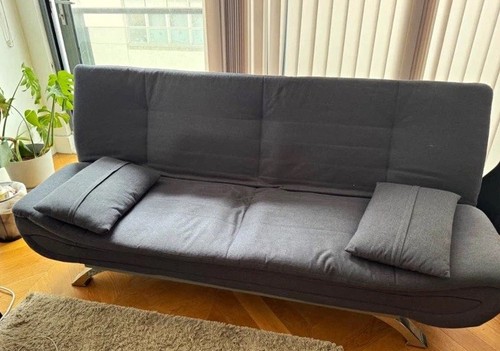 Grey fabric sofa - fabric,