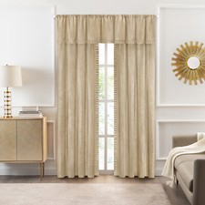 Beige Pinch Pleat Window Panel