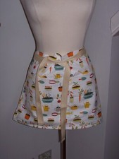 New Hand made garden / cafe waitress / teachers  half apron with deep pockets