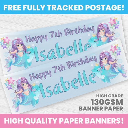 Personalised mermaid birthday - personalised,