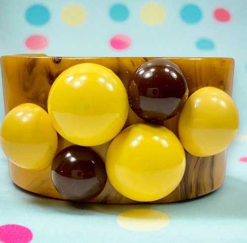 Bakelite bracelet cream - bakelite,