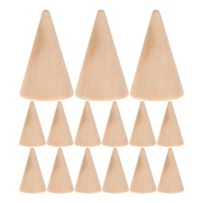 15Pcs Natural Wood Cone