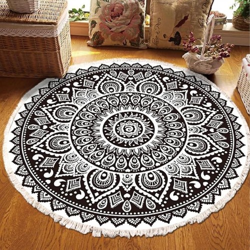 Vintage bohemian round - bohemian, floral