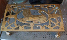 Vintage brass 4 legged oblong