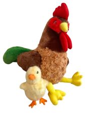 Chicken Hen Soft Toy Rooster Cockrel Plush & Baby Chick Realistic Farm Easter