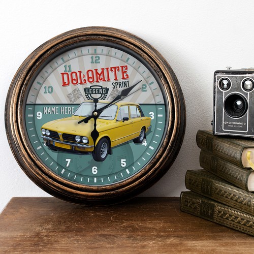 Personalised car clock - personalised,