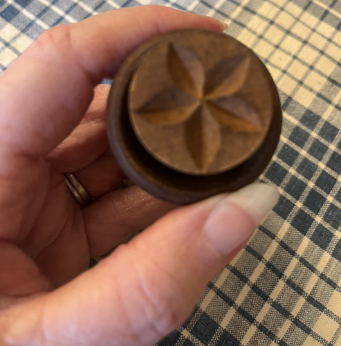 Antique miniature butter mold - miniature,