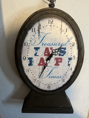 Retro shabby chic wall - wall, clock