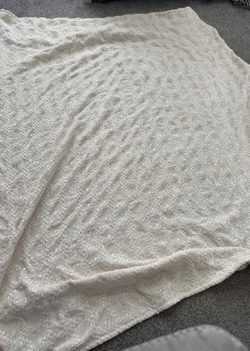 Cream blanket throw - cream, blanket/throw
