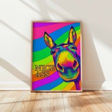Funny Donkey Wall Art Print